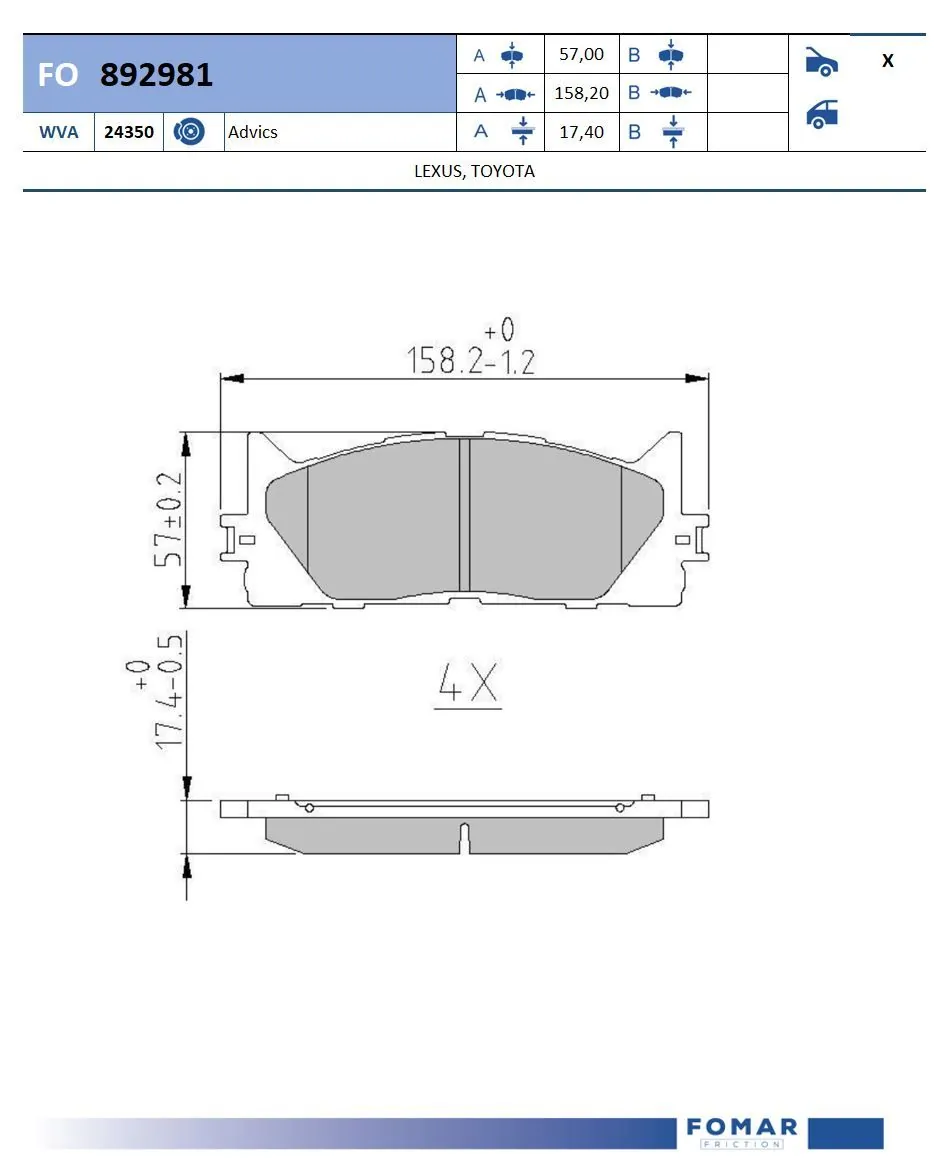 Brake Pad Set, disc brake
